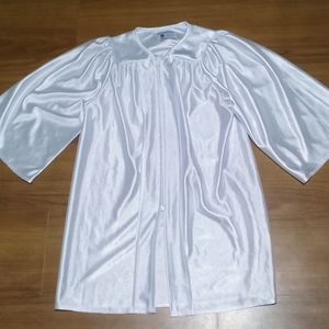 Kids unisex "Graduation Source" white zippered graduation gown